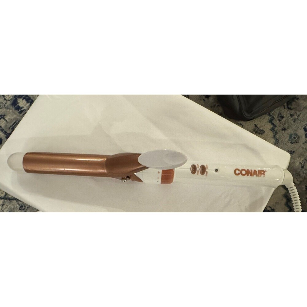 Conair Double Ceramic 1.5” Curling Iron White Rose Hair Styling Tool C515MP NWOB